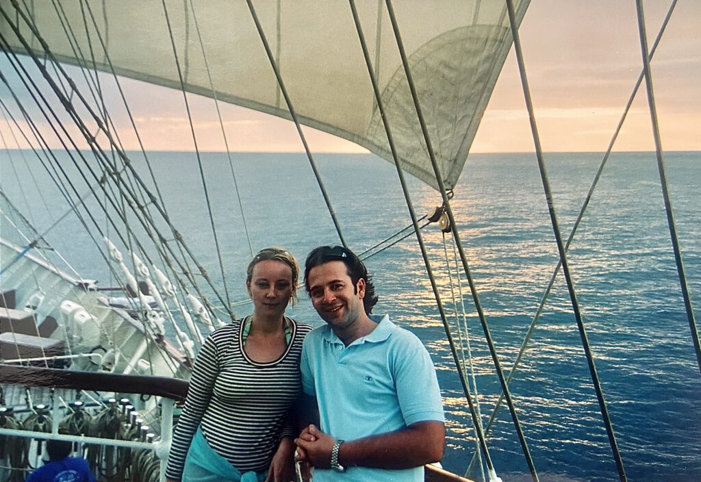 Jeanett und Markus während einer ihrer ersten gemeinsamen Segelreisen